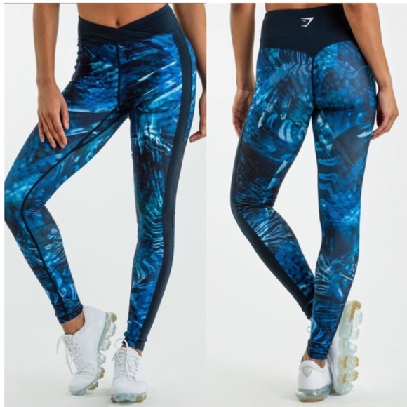 Gymshark Pants - Gymshark Ocean Camo Leggings